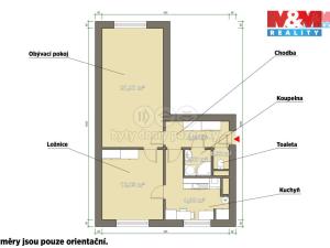 Pronájem bytu 2+1, Dýšina, K Chlumu, 50 m2