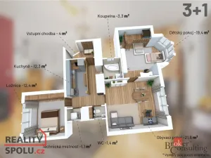 Prodej bytu 3+1, Praha - Vinohrady, Slezská, 78 m2