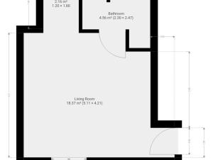 Pronájem bytu 1+kk, Praha - Libeň, Na Rokytce, 25 m2