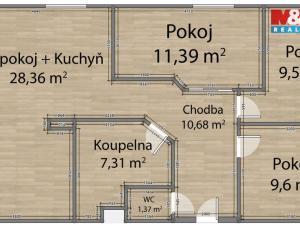 Prodej bytu 4+kk, Vochov, 81 m2