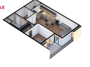 Pronájem bytu 2+kk, Brno - Ponava, U Červeného mlýna, 57 m2