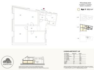 Prodej bytu 3+kk, Přísnotice, Žabčická, 99 m2