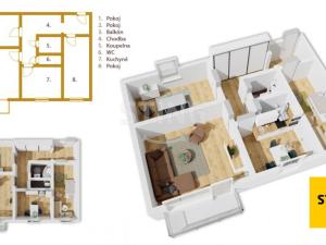 Prodej bytu 3+1, Brno, Strnadova, 75 m2