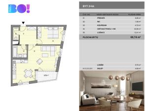 Pronájem bytu 2+kk, Ostrava, F. X. Riepla, 61 m2