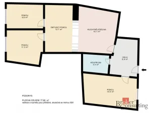 Prodej bytu 4+kk, Brno - Zábrdovice, Cejl, 76 m2