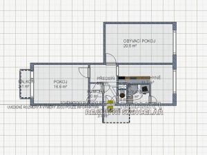 Pronájem bytu 2+1, České Budějovice, Branišovská, 61 m2
