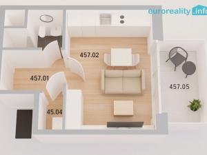 Pronájem bytu 1+kk, Praha - Smíchov, U Lihovaru, 29 m2