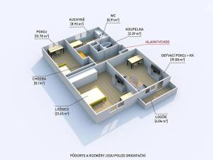 Prodej bytu 3+1, Štěnovice, Lipová, 75 m2