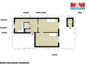 Pronájem bytu 2+1, Chodov, Revoluční, 56 m2