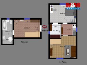 Pronájem rodinného domu, Chotusice, 64 m2