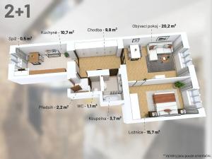 Prodej bytu 2+1, Praha - Střešovice, Za Hládkovem, 67 m2