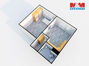 Pronájem bytu 1+1, Děčín - Děčín VI-Letná, Školní, 35 m2