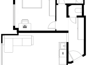 Pronájem bytu 2+kk, Praha - Žižkov, Jeseniova, 45 m2