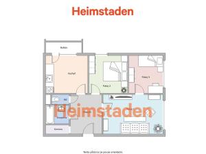 Pronájem bytu 3+1, Karviná - Nové Město, Janského, 67 m2