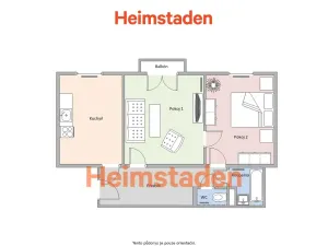 Pronájem bytu 2+1, Havířov - Město, Gorkého, 58 m2