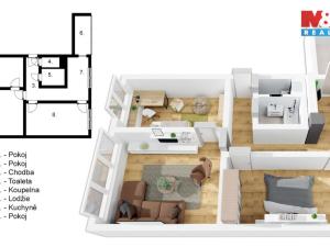 Prodej bytu 3+1, Hradec Králové - Slezské Předměstí, Polní, 60 m2