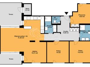 Pronájem bytu 4+kk, Roztoky, Václava Havla, 113 m2