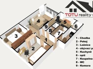 Prodej bytu 3+1, Jaroměř, Na Cihelnách, 75 m2