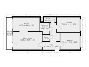 Pronájem bytu 3+kk, Praha - Prosek, Zárybská, 74 m2