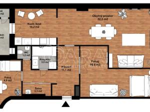 Pronájem bytu 3+kk, Praha - Smíchov, Pavla Švandy ze Semčic, 89 m2