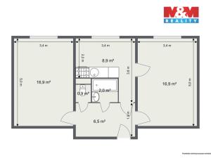 Prodej bytu 2+1, Chodov, Příční, 52 m2