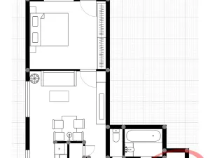 Pronájem bytu 2+kk, Příbram, Školní, 43 m2