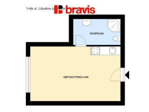 Pronájem bytu 1+kk, Brno, Libušino údolí, 17 m2