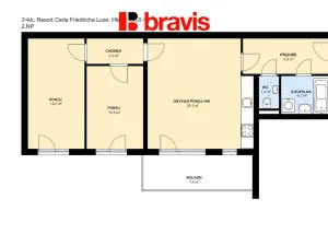 Pronájem kanceláře, Brno, Hlinky, 65 m2