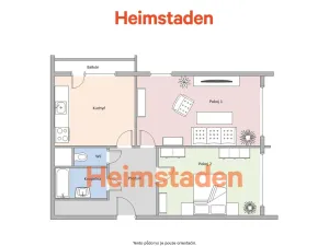 Pronájem bytu 3+1, Ostrava - Poruba, náměstí Václava Vacka, 67 m2