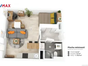 Prodej bytu 1+kk, Praha - Holešovice, Jankovcova, 33 m2