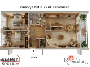Prodej bytu 3+kk, Praha - Čimice, Křivenická, 75 m2