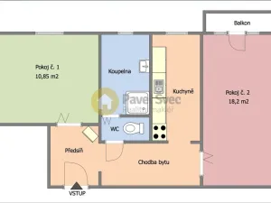 Pronájem bytu 2+1, Strakonice - Strakonice I, Dr. Jiřího Fifky, 52 m2