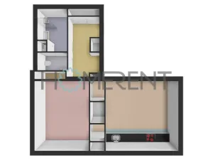 Pronájem bytu 2+kk, Praha - Karlín, Prvního pluku, 55 m2