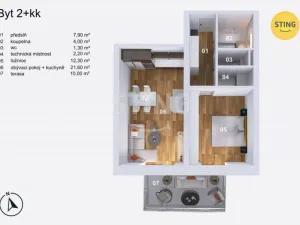 Prodej bytu 2+kk, Opava, Slezská, 49 m2