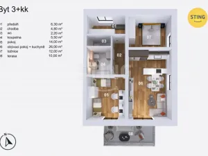 Prodej bytu 3+kk, Opava, Slezská, 71 m2