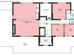 Pronájem bytu 4+kk, Brno - Černá Pole, Merhautova, 130 m2