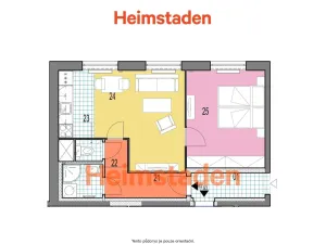 Pronájem bytu 2+kk, Frýdek-Místek - Frýdek, Nad Stadionem, 41 m2