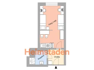 Pronájem bytu 1+kk, Plzeň - Jižní Předměstí, Magisterská, 27 m2