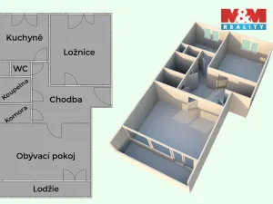 Pronájem bytu 2+1, Nový Jičín, Nerudova, 60 m2