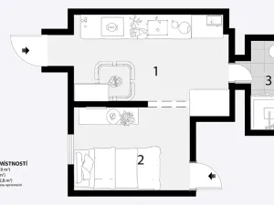 Pronájem bytu 1+kk, Brno, Teslova, 20 m2