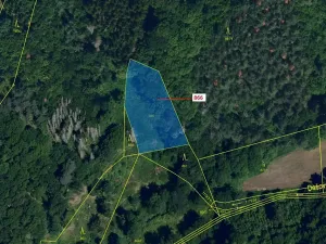 Dražba pozemku, Dešov, 1277 m2