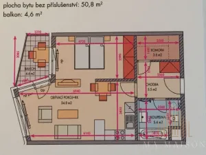 Pronájem bytu 2+kk, Praha - Dolní Měcholupy, Honzíkova, 51 m2