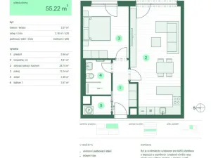Prodej bytu 2+kk, Zlín, Tyršova, 52 m2