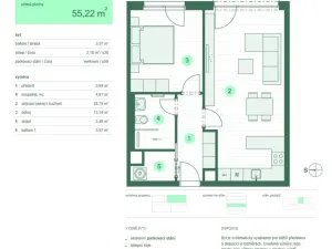 Prodej bytu 2+kk, Zlín, Tyršova, 52 m2
