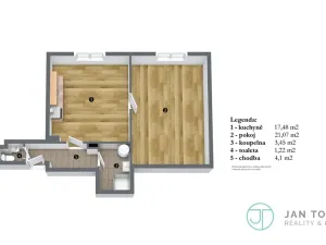 Prodej bytu 2+kk, Černožice, Revoluční, 50 m2