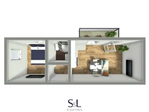 Pronájem bytu 2+kk, Nový Bor, Křižíkova, 40 m2