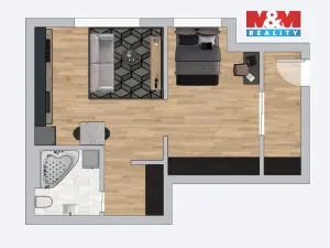 Pronájem bytu 2+kk, Čáslav - Čáslav-Nové Město, Jeníkovská, 48 m2