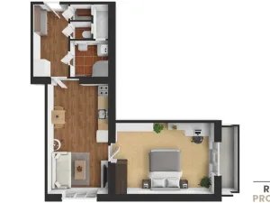 Pronájem bytu 2+kk, Praha - Vysočany, Prouzova, 50 m2