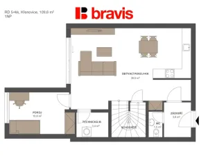 Prodej rodinného domu, Křenovice, Široká, 110 m2
