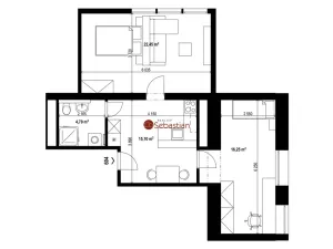 Pronájem bytu 2+1, Teplice - Trnovany, Antonína Sochora, 59 m2